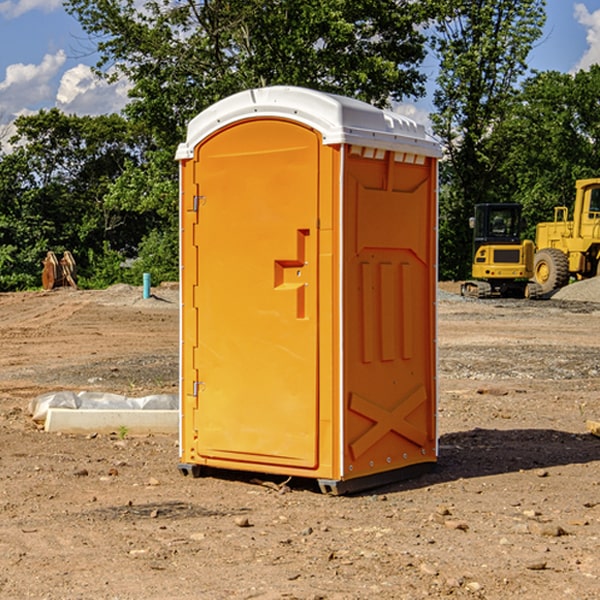 how often are the portable restrooms cleaned and serviced during a rental period in Greenville OH